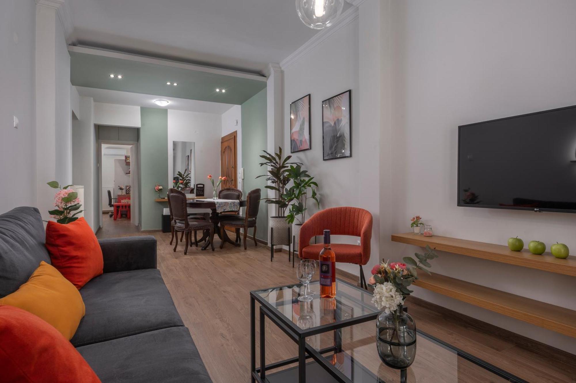 Estia Thessaloniki Apartment, Cozy, Spacious, Sunny, 2 Rooms-5 Beds Exterior photo